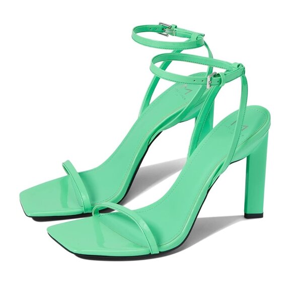 Vibrant Green Marc Fisher Arthur Ankle Strap High Heel Sandals - Picture 1 of 17
